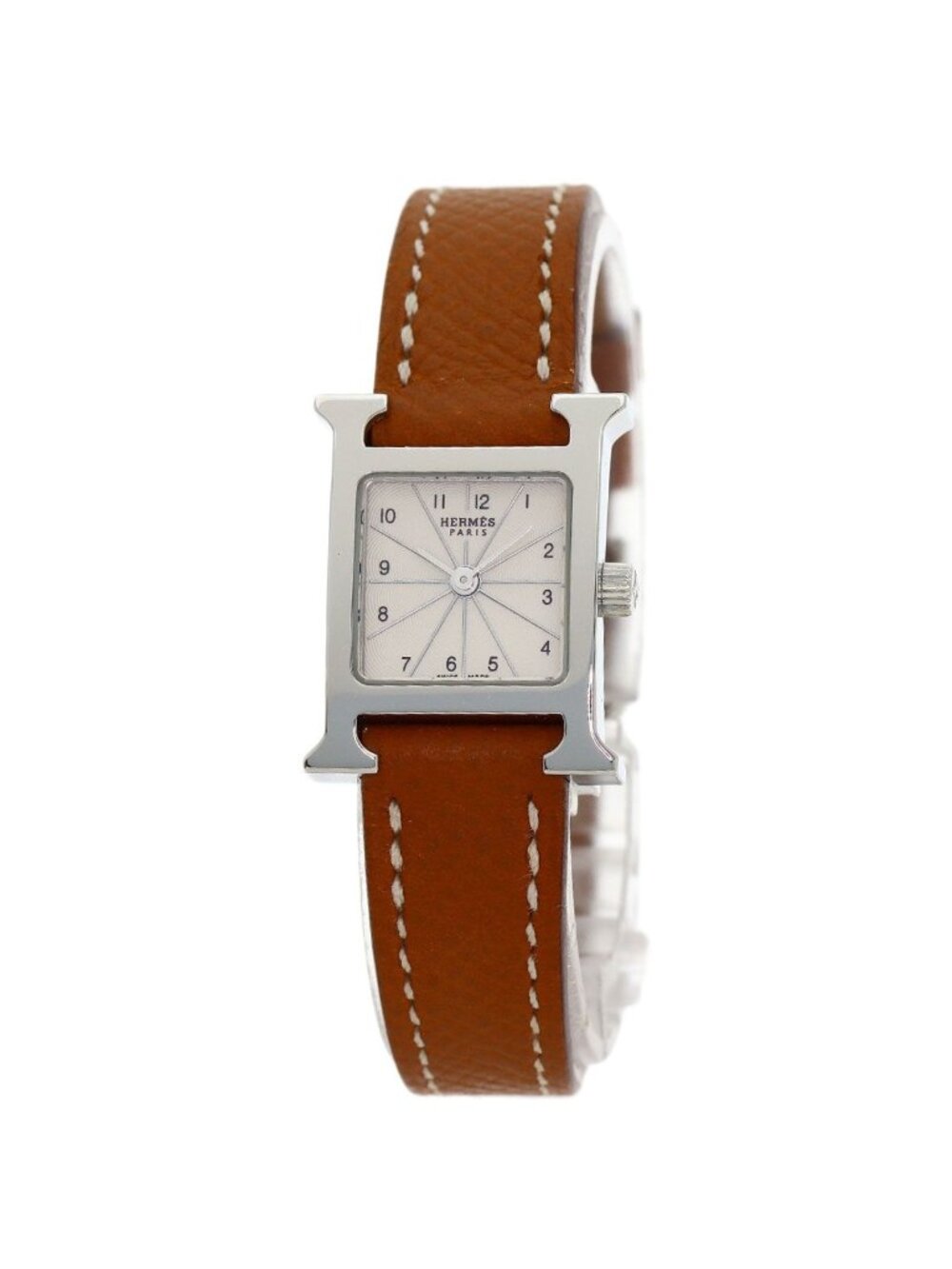 Hermes H Watch Mini SS Leather